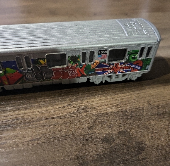 Graffiti Style Silver Toy Train - Picture 10 of 10